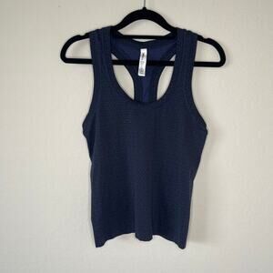 Athleta Seamless Racerback Tank Top Purple Geometric Print - Size XS